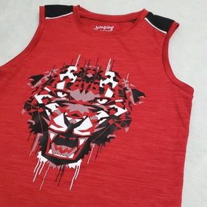Boys Size 8 Jumping Beans Active Red Tiger Tank Top